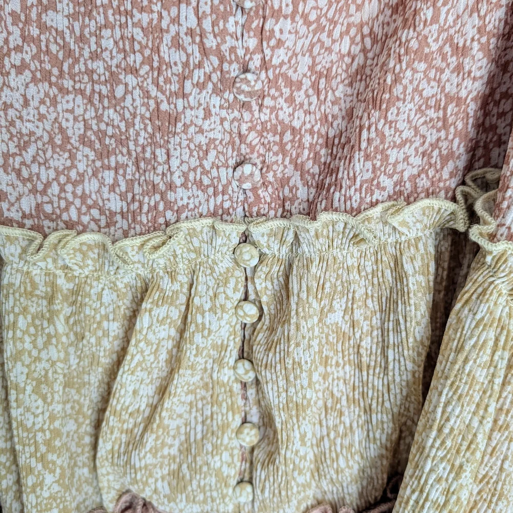 BOGO Sweet Lemon Chiffon Sleeveless Dress- 1X - Picture 3 of 4